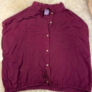 No boundaries button down with tie front. Size XL